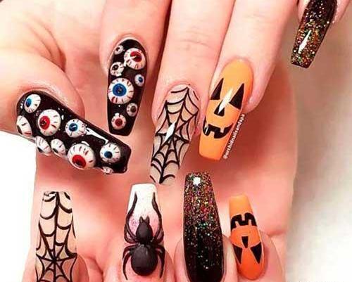 عکس های ناخن هالووین