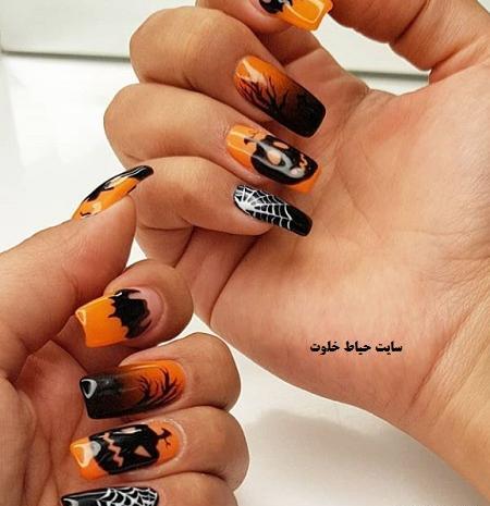 عکس های ناخن هالووین