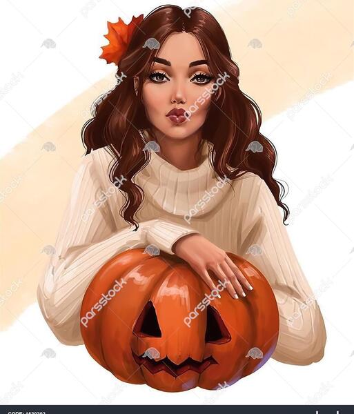 عکس کدو هالووین نقاشی