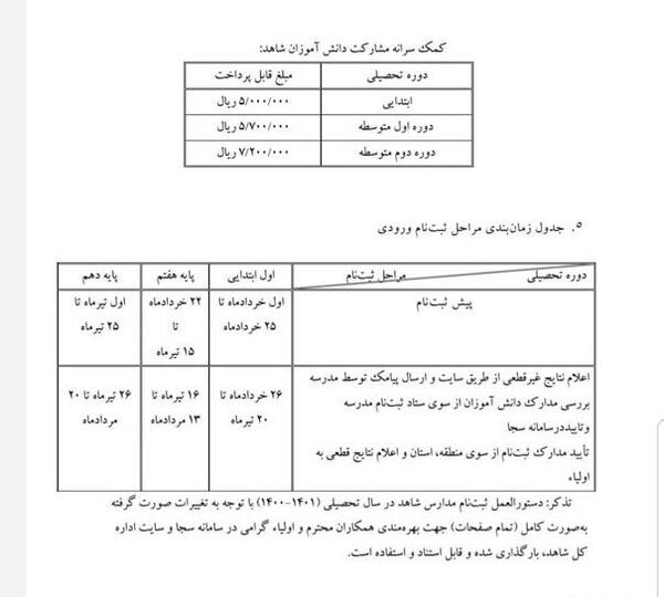عکس فرم ثبت نام مدرسه