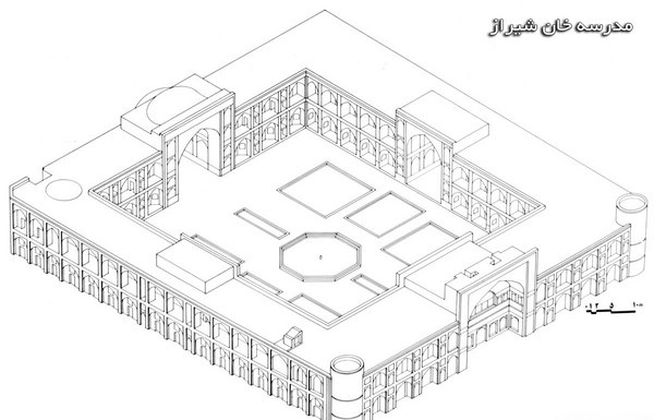 عکس مدرسه خان شیراز
