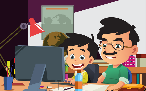 عکس کلاس انلاین کارتونی