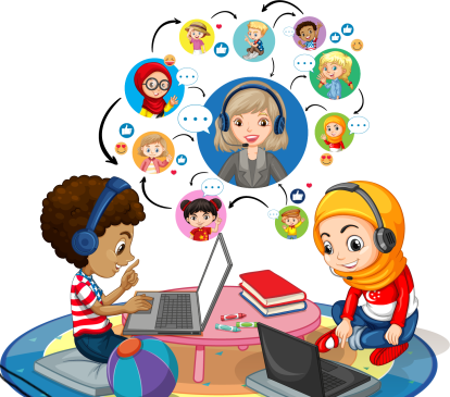عکس کلاس انلاین کارتونی