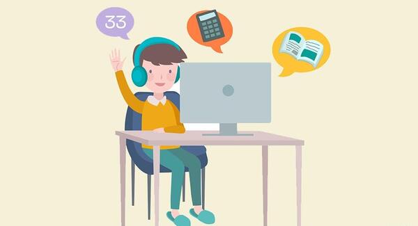 عکس کلاس مجازی کارتونی
