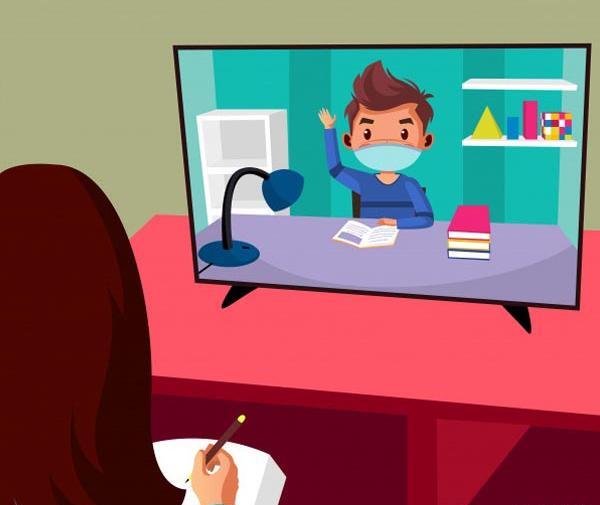 عکس کلاس مجازی کارتونی