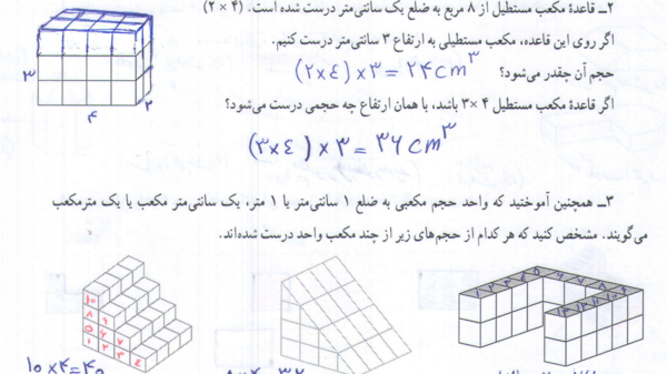 عکس کار در کلاس صفحه ۷۳ ریاضی پنجم
