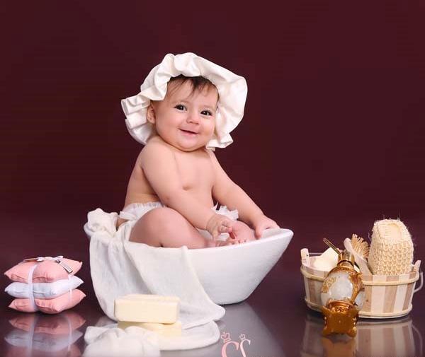 ایده عکس نشسته نوزاد