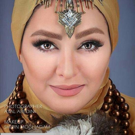 عکس الهام حمیدی با آرایش غلیظ