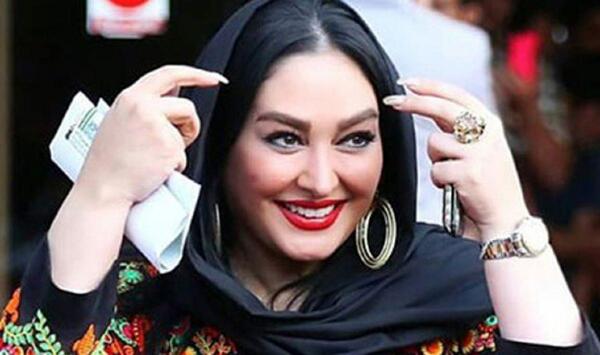 عکس الهام حمیدی با آرایش غلیظ
