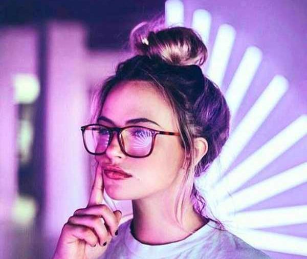 عکس پروفایل دخترونه بنفش و صورتی