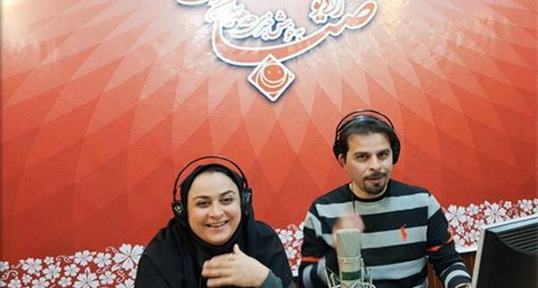 عکس پشت صحنه چوب خط رادیو جوان