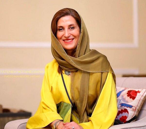 عکس فاطمه معتمد آریا با نارنجی