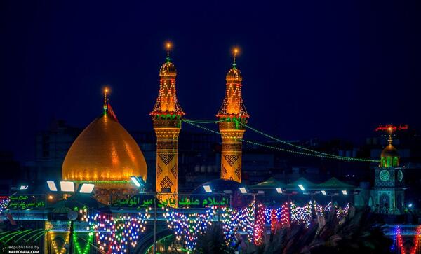 عکس چراغانی حرم امام حسین