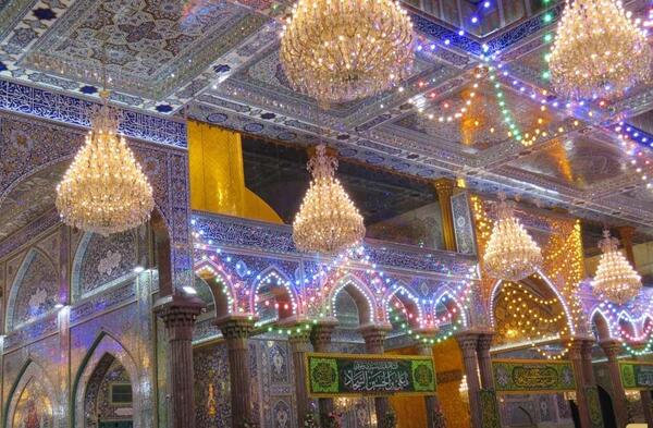 عکس چراغانی حرم امام حسین