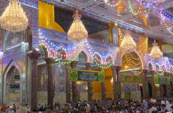 عکس چراغانی حرم امام حسین