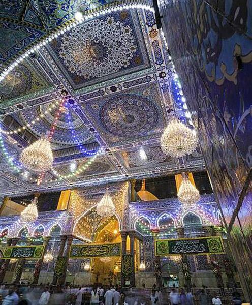 عکس چراغانی حرم امام حسین