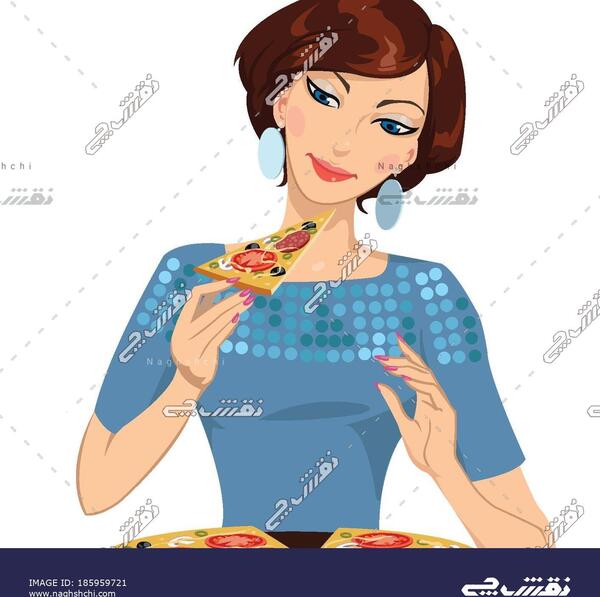 عکس دانلود وکتور غذا خوردن