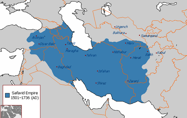 عکس نقشه ی ایران در زمان صفویه