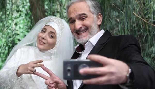 عکس از بیژن بنفشه خواه و همسرش