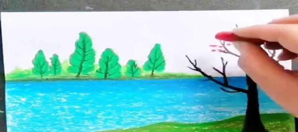 عکس ایده برای نقاشی با مداد شمعی