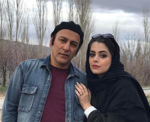 عکس جدید حمیدرضا آذرنگ و همسرش