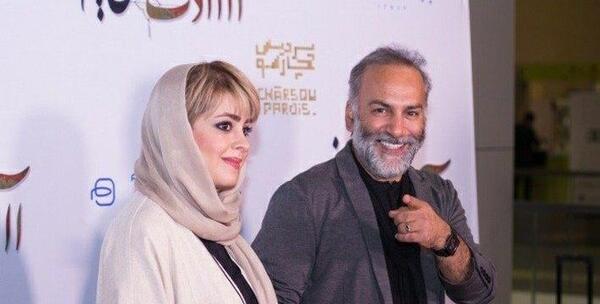 عکس جدید حمیدرضا آذرنگ و همسرش