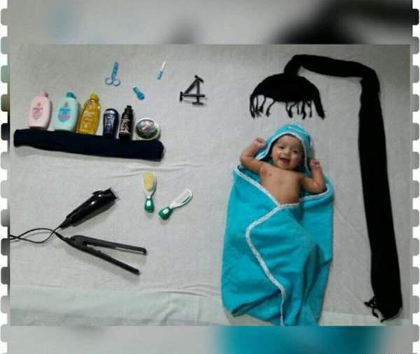 عکس ماهگرد نوزاد جدید