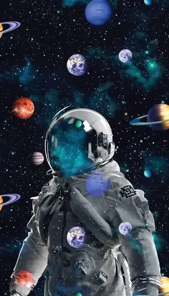 عکس نقاشی فانتزی فضانورد