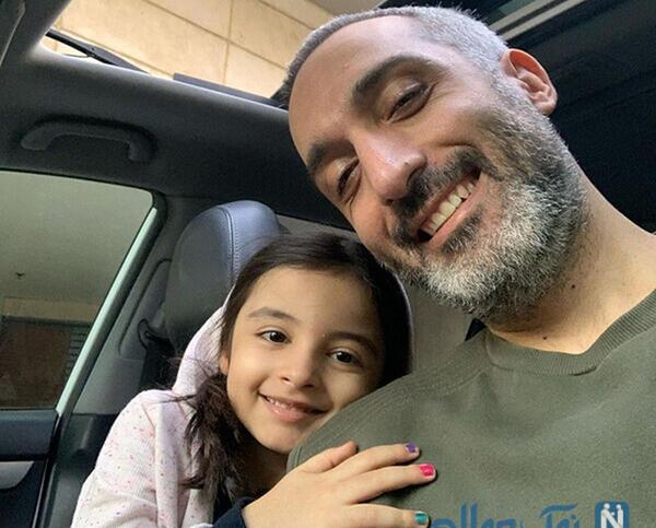 عکس امیر مهدی ژوله و دخترش