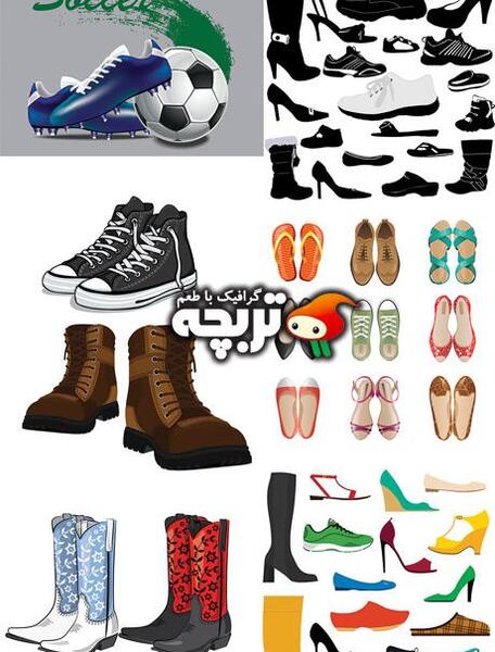 عکس دانلود وکتور کفش