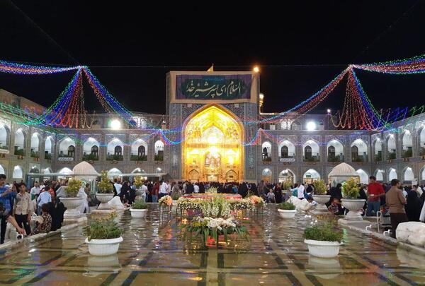 عکس حرم امام رضا در روز ولادت