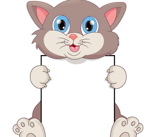 عکس کارتونی گربه بامزه