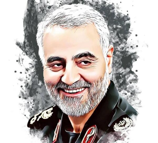 عکس سردار سلیمانی پس زمینه