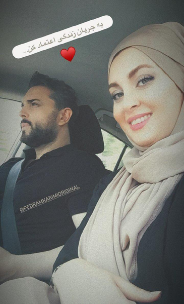 عکس اینستاگرام پدرام کریمی و همسرش