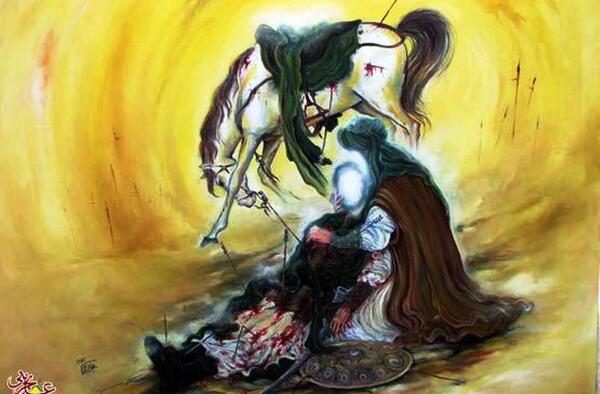 عکس ایستاده امام حسین