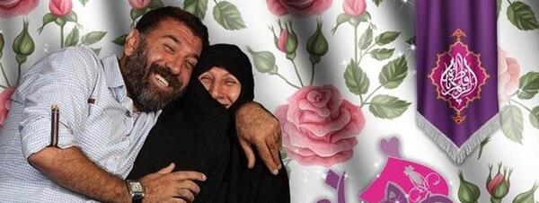 عکس علی انصاریان با مادرش