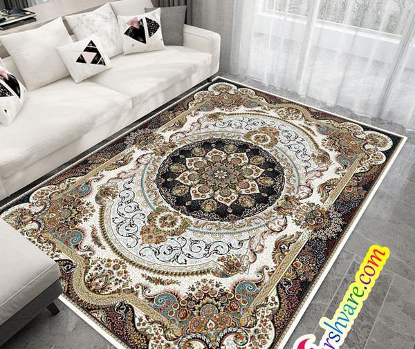 عکس فرش رنگ کرمی