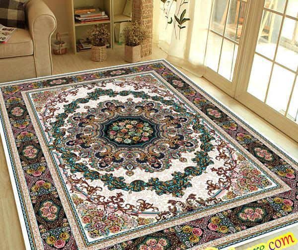 عکس فرش رنگ کرمی