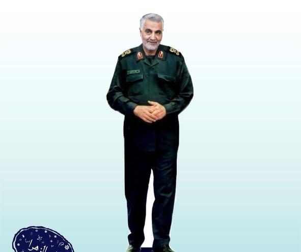 عکس ایستاده حاج قاسم