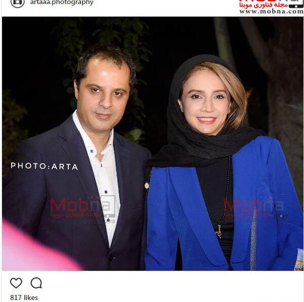 عکس شبنم قلی خانی همراه همسرش