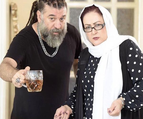 عکس علی انصاریان با خانمش