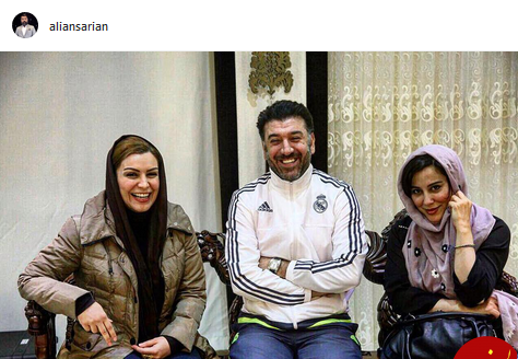 عکس علی انصاریان با خانمش
