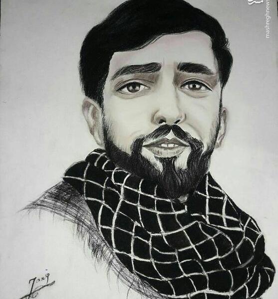 عکس شهید حججی طراحی