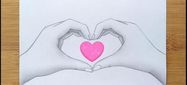 عکس نقاشی فانتزی قلب عاشقانه