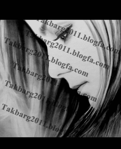 عکس نقاشی چهره نیم رخ دختر