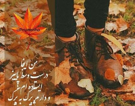 عکس نوشته پاییز و دلتنگی