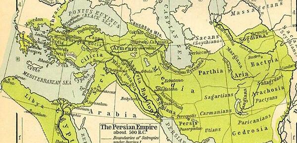 عکس نقشه ی ایران در زمان هخامنشیان