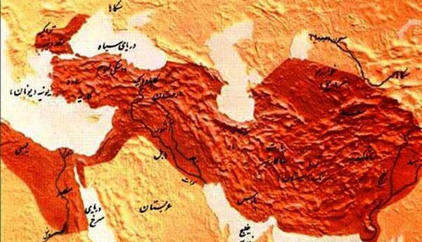 عکس نقشه ی ایران در زمان هخامنشیان