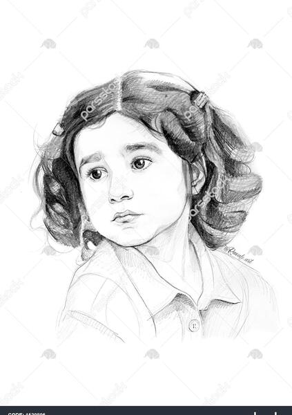 عکس نقاشی صورت آدم دختر