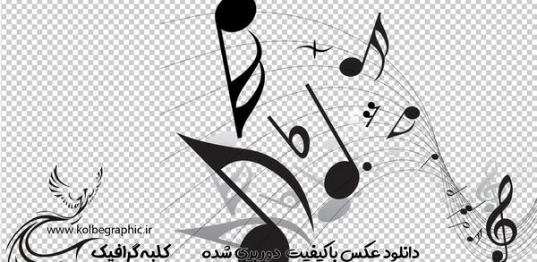 عکس نقاشی فانتزی نت های موسیقی